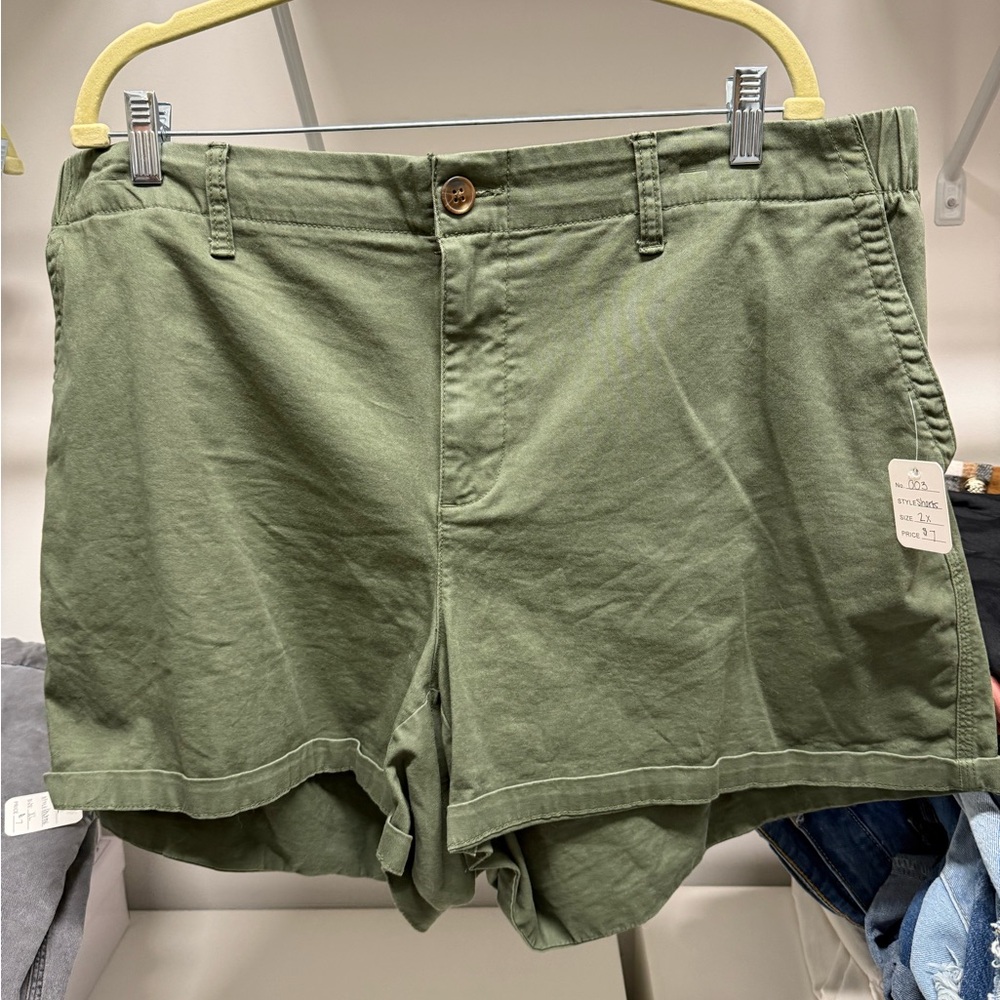 Olive Green Women's Shorts